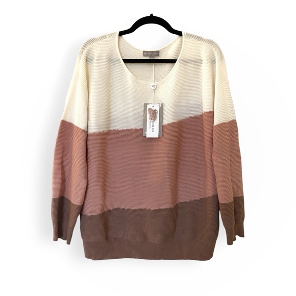 Evolution by Cyrus Color Block Sweater NWT - Picture 4 of 14